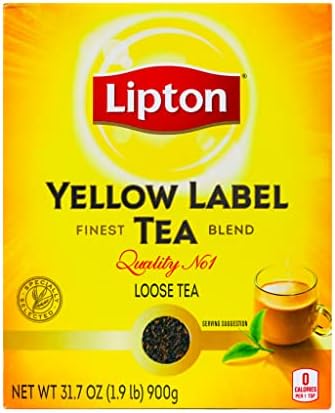 Lipton Yellow Label International Blend Loose Tea, Black Tea, 900g Box