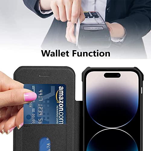 Funda de cuero magnética iPhone 14 Plus diseño exclusivo verde oscuro 3