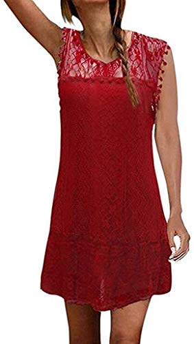 Mieuid Damen Weiß Schwarz Spitze Mädchen Sommerkleider Chic Minikleid Frauen Strand Kurzes Kleid Casual Etuikleid Cover