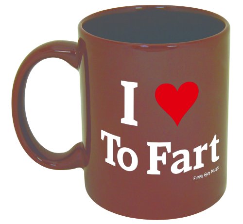 Funny Guy Mugs I Love To Fart Ceramic Coffee Mug 11Oz - Funny Coffee Mug For Women And Men - Novelty Coffee Cup With Sayings - Gag Gift For Coffee Lovers Friends Coworkers Father's Day #TOP3