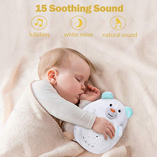 Baby Sleep Soother Toddler Sleep Aid Night Light With White Noise Sound Machine And Star Projector, Bear Lullaby Sleep Toy Gift For Newborn And Up Boy And Girls #TOP1