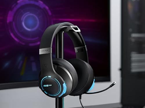 HECATE G5BT Cuffie Gaming Over Ear con Mic, Cancellazione del Rumore, RGB Luce, H+ Effetti Sonori, Hi-Res Audio, Bluetooth e Cavo Audio 3,5mm per PC PS4 PS5 Cellulari Switch (Nero) - Mouse gaming - Immagine 1