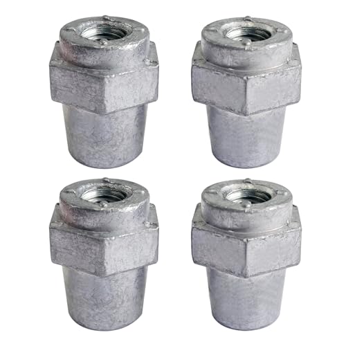Ampper 3/8"-16 Thread Female Lead Battery Terminal Post Adapter Battery Charging Post Terminals for 3/8" Stud Extension, Pack of 4