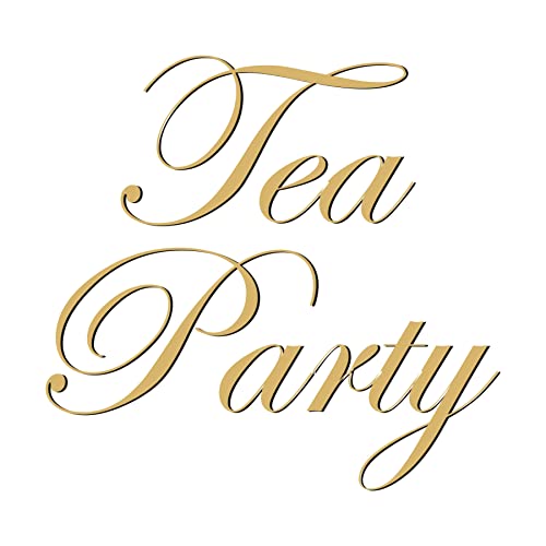 Image of Pretty UR Tea Party Theme Paper Cutouts for Birthday Decoration, Pink Party Supplies Decor - 10 Pieces