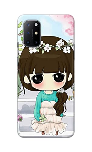 Image of PRINTFIDAA Cartoon Girl Printed Designer Hard Back Case Cover for OnePlus 8T -(TI) MVN1009