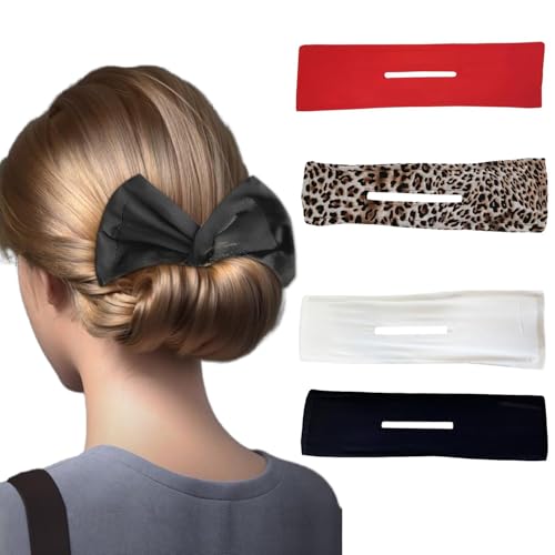 4-Piece Hair Bun Maker Set for Girls & Women - Lightweight Styling Tools for Ballet Dance & Everyday Updos - Easy to Use & Reusable