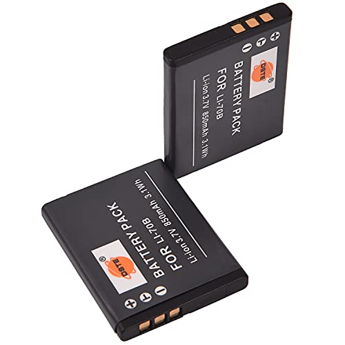 DSTE Lot de 2 Batteries de Rechange compatibles avec Li-70B et Olympus D-700 D-705 D-710 D-715 D-745 FE-4020 FE-4040 FE-5040 VG-110 VG-120 VG-130 150 V. G-160...