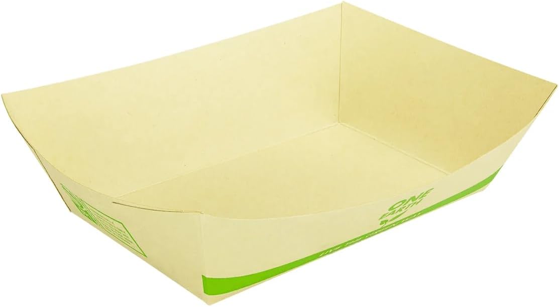 Natural Bamboo Disposable Food Boat Trays 5LB for Concession Stand (50)