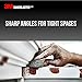 3M SandBlaster Dual Angle Bare Surfaces Sanding Sponge, 150 Grit, For Wet Or Dry Use, Professional-Grade Foam Keeps Its Shape For Lasting Use, Premium Mineral Grits For Effective Hand Sanding (9562)