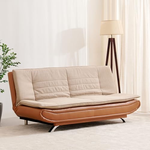 Image of Home Centre | Faith NXT Fabric 3-Seater Sofa Bed | Sofa for Living Room | Beige