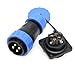 ZBLZGP TY28 4 Pin Solder-Free Waterproof Connector Male Female Wire Plug Socket Panel Mount Quick Disconnect Bulkhead Connector 45A 10AWG