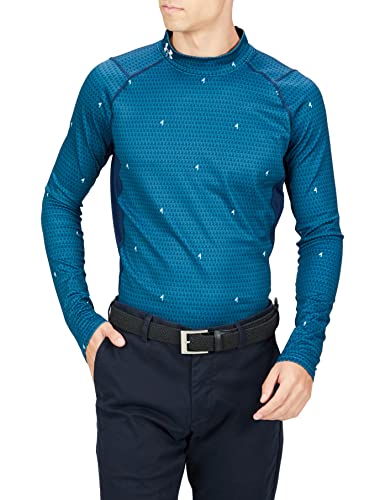 [アンダーアーマー] ゴルフベースレイヤー UA CG Fitted LS Mock NV メンズ Petrol Blue/Academy / 2XL