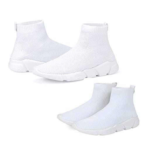 Women's Slip On Socks Sneakers Walking Shoes Running Tennis Athletic Gym Workout Non Slip Athletic Fashion Sneakers - Thumbnail 4
