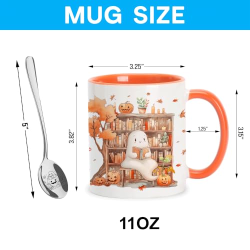 Taza de cerámica para café de 11 onzas con diseño de fantasma miniatura 4