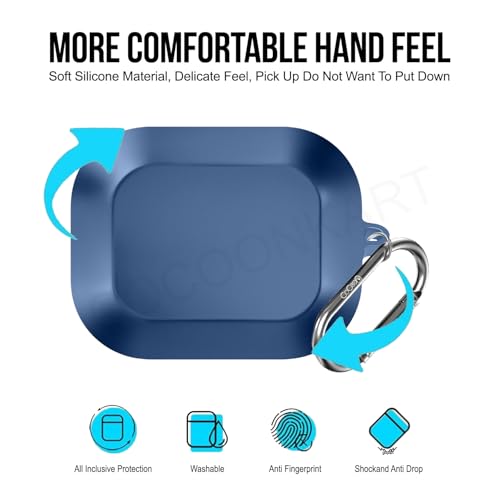Image of Soft Silicone Case Cover Compatible for Realme Buds Air 8 (Blue)