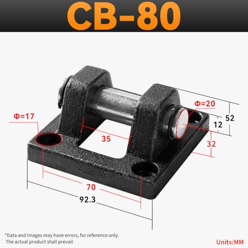 Image of Foot Flange CB-80 for Foot Mounting Work for Pneumatic SC 80 Cylinder with 4 Screws