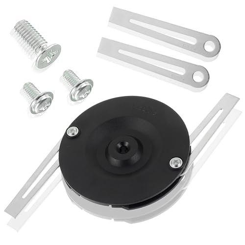 CDDCWZ Lame de coupe-bordures en acier inoxydable – 4 lames métalliques avec protection de soubassement | Disque de coupe + 3 vis | Lame de rechange pour coupe-bordures Einhell (noire)