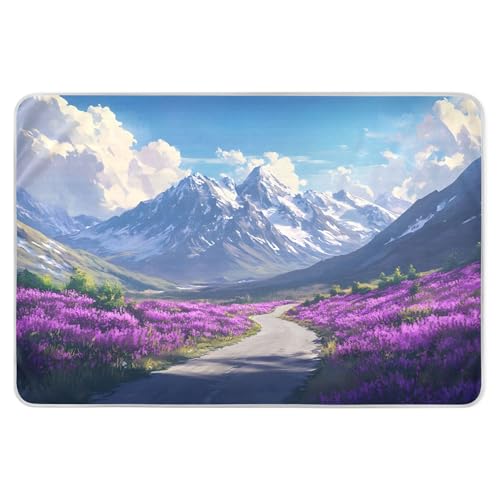 Takiito Beautiful Mountains Bed Pad Reusable Bed Underpad Washable Waterproof Leak-Proof Quick Dry Incontinence Pee Pad for Toddlers Kids Adults Pets 34x52 in
