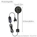 2 Stück Schwarze Schale Fischtank Clip Licht 7W Mini LED Beleuchtung Hohe Helligkeit Aquarium Wasser Gras Ergänzend Transparent Clip Weißes Licht für 10 bis 30 CM Fisch Tank – Bild 2