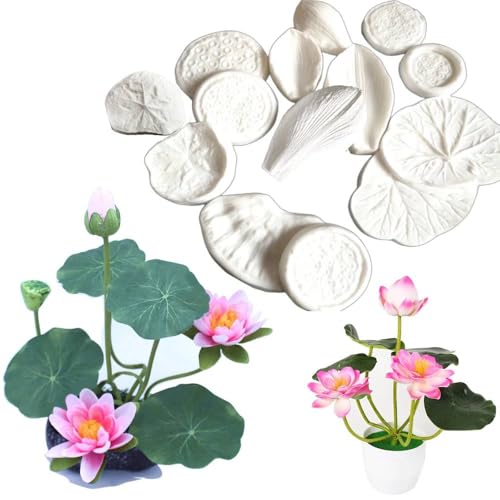 Lancemates?Lotus Water Lily Leaf Veiner Silicone Mold: Create Stunning Fondant, Gumpaste & Resin Flowers for Cakes & Crafts