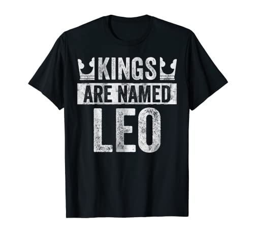 Divertida camiseta personalizada con nombre de los reyes se llaman Leo Camiseta