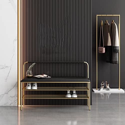 Banc à chaussures entrant dans la porte avec étagère de rangement simple - 7