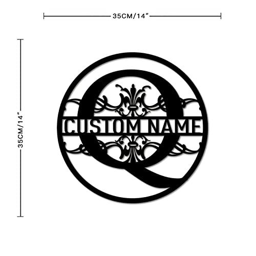 Panneau métal monogramme Q personnalisé signalétique extérieure - 2