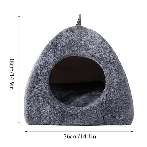 Niche triangulaire pour chat contre le stress : lit fermé lavable - 3