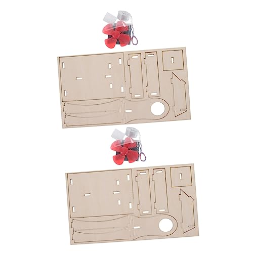 SOPOTUTU 2juegos Kit De Ventilador Solar Accesorio para Proyectos Científicos Juguete De Madera para para Experimentos Educativos