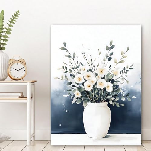 Impressions d'art de fleurs blanches pour habiller un mur vide