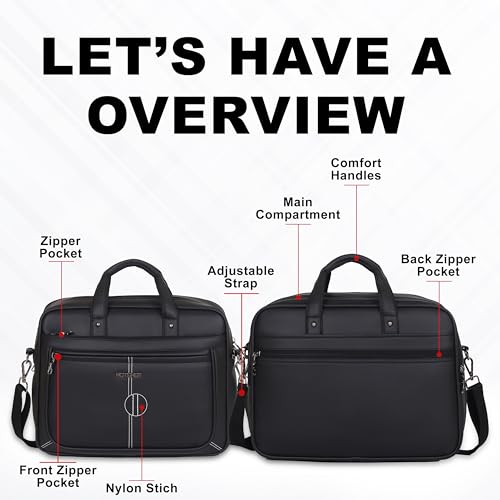 Image of HOT SHOT EXECUTIVE 2001|LEATHER MESSANGER BAG|LAPTOP MESSAMGER BAG|LAPTOP SLING BAG|OFFICE BAG|SHOULDER BAG|15.6 INCH|WATER RESISTANT |20 L LAPTOP BAG FOR MEN & WOMEN