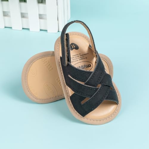 Image of Meckior Infant Baby Girls Boys Summer Sandals Open Toe Lace Princess Dress Wedding Flats Shoes Newborn Toddler Soft Non-slip Sole First Walker Crib Shoes