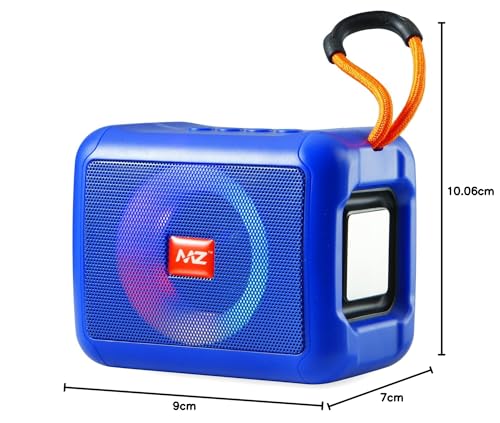 Image of MZ M408SP (Portable Bluetooth Speaker) Dynamic Thunder Sound, in Built RGB Light 5 W Bluetooth Speaker (Blue, Stereo Channel)