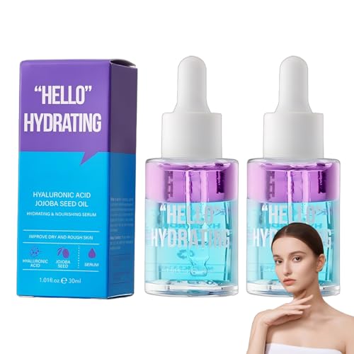 Sueros faciales de capas, 2 en 1, 2 combinaciones de principios activos, cuidado intensivo para necesidades individuales de la piel (2 x 30 ml, hialuron/jojoba)