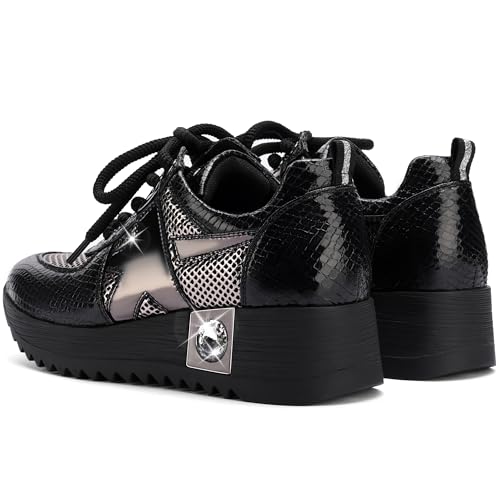 Women's Fashion Sneakers Tennis Walking Shoes Comfortable Breathable Platform Wedge Gym Shoes Workout Chunky Sneaker4