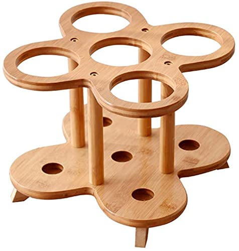 Soporte para 5 Botellas de Vino en Bambú Natural miniatura 1