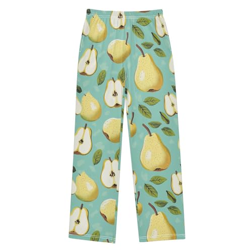 Pear Boys Pants Boys Athletic Pants Long Pant for Boywith Pockets Wide-Leg Size 6-14Y