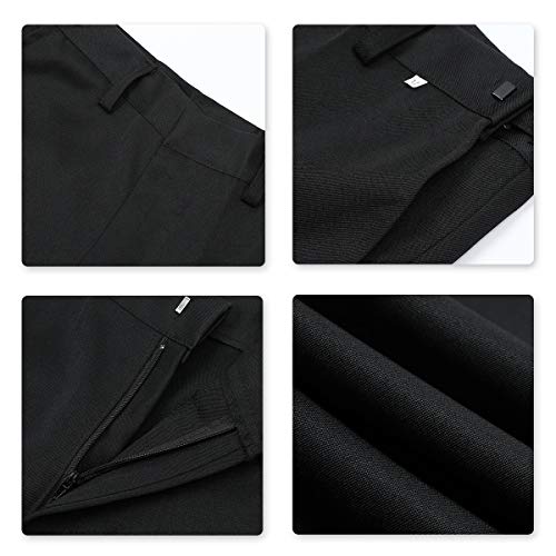 Cloudstyle Men's Luxury Casual Stylish Dress Suit Slim Fit Blazer Coats Jackets And Vest And Trousers Medium Black #TOP6