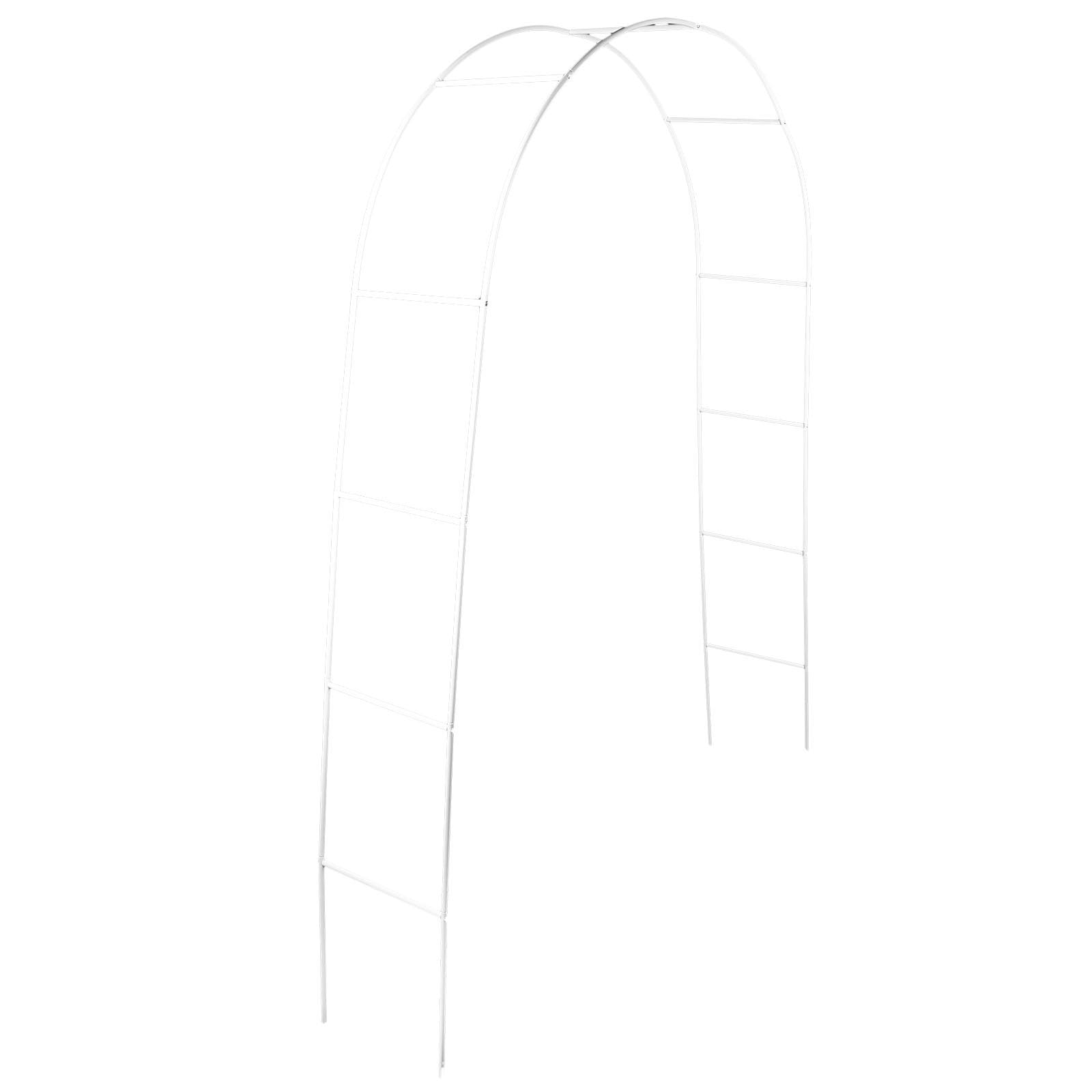 Zerodeko Arco Floreale Bianco in Ferro, per Sfondo Riutilizzabile, per Palloncini e Piante Rampicanti, per Photo Booth da Sposa e Matrimonio