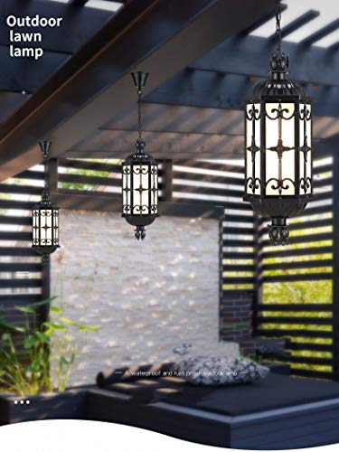 Zenghh Geschnitzt Orient-Art-Anhänger-Licht-Antike Brown Sonnenschirm Balkon Kronleuchter Set 1 Hängebeleuchtung… – Bild 4