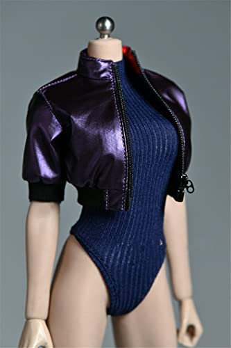 1/6 Scale Female Figure Clothes,Girl Jacket Coat Costum Clothing For 12Inch Ph Tbl Action Figure Body (Purple Jacket) #TOP23