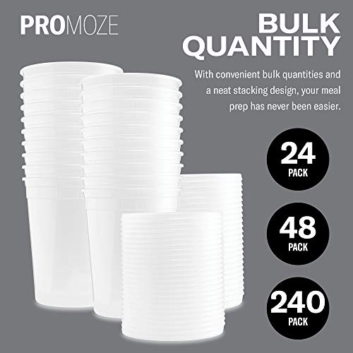 Plastic Deli Food Storage Containers With Leak-Proof Lids (24 Pack, 32 Oz) | Microwaveable Airtight Container For Soups, Snacks, Meal Prep, Salad, Ice Cream | Bpa-Free Kitchen & Restaurant Supplies #TOP3