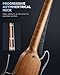 Donner HUSH X Electric Guitar Kit - Featherlight Headless Guitar, Great for Travel and Practice, Mahogany Solid Body with Easy Assemble Stands, Gig Bag, All Accessories, Natural