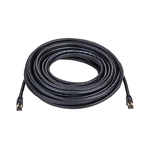 Image of Cables Direct Online Cat8 Black 2FT SFTP Ethernet Patch Cable 40Gbps 2000Mhz Connection 26AWG Shielded Copper RJ45 Connectors for Modems, Routers, Networks