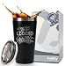 The Legend Has Retired - Retirement Gifts for Women Men Coworker Boss Supervisor Employee - 16 oz Black Insulated Stainless Steel Tumbler w/Lid - Retiring Gift Present Ideas Party Decorations Mug Cup