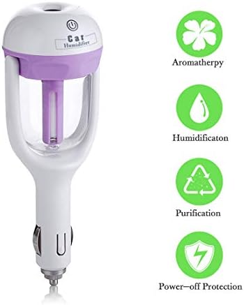 NANELER Car Humidifier Diffuser Portable Mini Aromatherapy Essential Oil Purifier Air Freshener Purple
