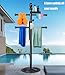 Pool Outdoor Towel Rack, 6 Bars with Top Tray Metal Heavy Duty Pool Accessories with Heavy Metal Base, Hot Tub Accessories Towel Dying Rack Towel Stand for Pool, Hot Tub etc
