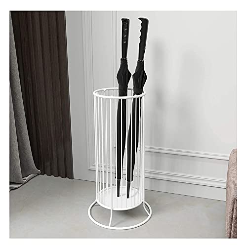 Porte-parapluie blanc compact en métal grand format