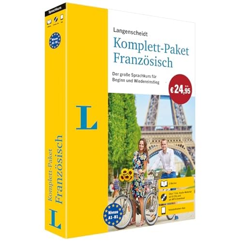 Langenscheidt Komplett-Paket Französisch: Sprachkurs zum Französisch lernen für Anfänger und Wiedereinsteiger mit 2 Büchern, 7 CDs und Vokabeltrainer-App
