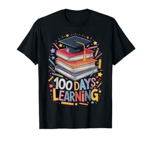 100 días de aprendizaje Estudiantes maestros de escuela del día 100 Camiseta